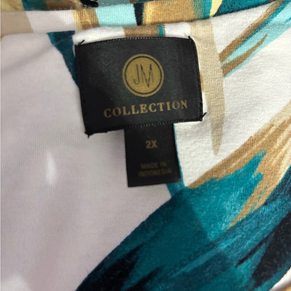 JM Collection Patterned Blouse - Picture 3 of 3